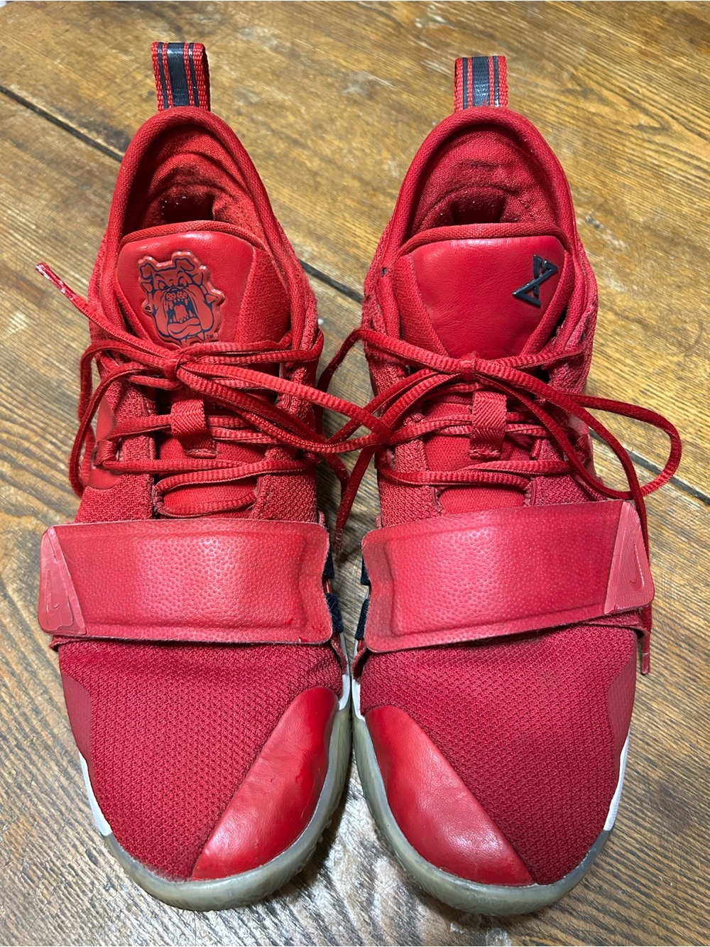 Nike PG 2.5 Fresno St. Bulldogs Gym Red Low Top Basketball Sneakers BQ8452-600